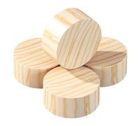 Heavy Duty Furniture Risers 4 Pcs Round Wood Sofa & Bed Elevators with Protection Pads Ideal for Chairs Couches Desks 25x1cm & 15x2.5cm