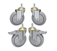 Heavy-Duty Furniture Wheels, 520kg Load Capacity, 5-inch Industrial Caster Wheels with Brakes, 4-Pack for Easy Transport and Mobility