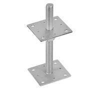 Heavy Duty Galvanised Adjustable up to 25cm Bolt Down Post Support Base Bracket 130mm x 250mm fi 20mm (5")