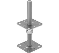 Heavy Duty Galvanised Adjustable up to 25cm Bolt Down Post Support Base Bracket 80mm x 250mm fi 24mm (3") Pack of: 4 Size: 80mm x 250mm (H)
