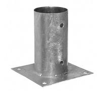 Heavy Duty Galvanised Bolt Down Circular Post Fence Foot Internal Size: 101 mm (4")