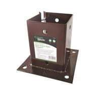 Heavy Duty Galvanised Bolt Down Square Bracket Post Fence Foot Base Support, 100 mm x 100 mm