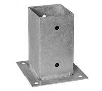 Heavy Duty Galvanised Bolt Down Square Post Fence Foot Base Support Internal Size: 101 X 101mm (4")