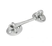 Heavy Duty Galvanised Cast Iron Cabin Hook & Eye Latch - Door Holder Stay - Windproof Door Catch for Doors, Gates, Sheds & Windows