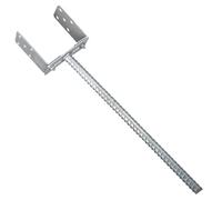 Heavy-Duty Galvanised Concrete-in Width Adjustable Pergola Post Support - Ground Anchor Foundation Foot Base for Timber Posts, Fencing, Gazebos & Outdoor Structures 60-200mm