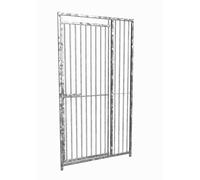 Heavy-Duty Galvanised Dog Run Panel, 1m x 184 cm, Left Hand Door with 5 cm Gap