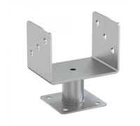Heavy Duty Galvanised Elevated Bolt Down Pergola Post Support - Post Ground Anchor - Post Shoe - Fence Post Support (150mm - 6x6)