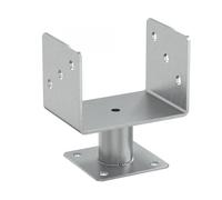Heavy Duty Galvanised Elevated Bolt Down Pergola Post Support - Post Ground Anchor - Post Shoe - Fence Post Support (125mm - 5x5)