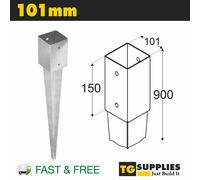 Heavy Duty Galvanised Fence Post Spike Pergola Post Support Ground Anchor