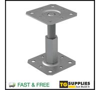 Heavy Duty Galvanised Height Adjustable Elevated Post Base Support Pergola post