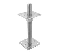 Heavy Duty Galvanised Height Adjustable Pergola Post Support - Adjustable Post Foot - Post Base - M24 (80x80mm)