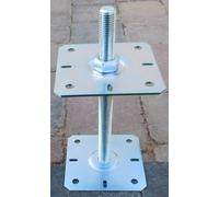 Heavy Duty Galvanised Internal Pergola Support Adjustable 250mm 10" Size: 130X130mm M20