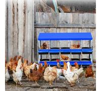 Heavy Duty Galvanised Steel Chicken Nesting Box with Rollaway Egg Collection Tray, Modular Stackable Design for Backyard Chicken Coops and Poultry Farms