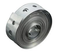 Heavy Duty Galvanised Steel Fixing Strap 10FT | 3/4 Inch Perforated Metal Band with Pre-Drilled Holes for Fence Brackets, Pipe Supports, Solar Panel Mounting & DIY Builder Projects (1 pc Silver)