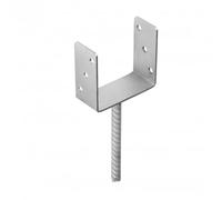 Heavy Duty Galvanised ("U" Shape with Pin) Post Fence Foot Anchors CONCRETING 151mm-6"