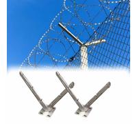 Heavy-Duty Galvanized Barbed Wire Fence with V-Bracket - Durable & Weather-Resistant Garden & Farm Security Solution - Anti-Theft Protection for Livestock & Property