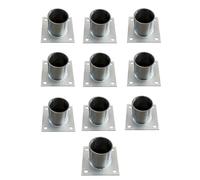 Heavy Duty Galvanized Fence Post Base, Adjustable Column Base Bracket for 20/25/30/100/150/200mm Posts, Solid Steel Ground Anchor Kit for Deck Patio Balcony