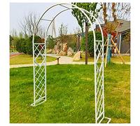 Heavy-Duty Galvanized Metal Garden Arch for Climbing Plants - Freestanding Trellis Rose Frame Available in White Sizes: 140x230cm 240x230cm 280x230cm Ideal for Outdoor Decor