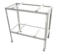 Heavy-Duty Galvanized Steel AC Support Bracket, Mini Split Air Conditioner Floor Stand, Double Level Design for HVAC Systems, 90x90x40cm, Stable Support