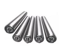 Heavy Duty Galvanized Steel Conveyor Rollers - 5 Industrial Replacement Rollers for Pets Gates 50mm Diameter High Performance Ideal for Dog Cat Fencing