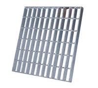 Heavy Duty Galvanized Steel Drain Grate - Rust-Resistant Metal Trench Cover for Outdoor Driveway & Concrete Drainage