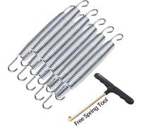 Heavy-Duty Galvanized Trampoline Springs - Metal Rust Resistant & Long-lasting 10pcs With Tool (178mm-7inch)