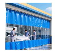 Heavy Duty Garage Divider Curtains Waterproof Transparent Vinyl Door Curtain for Quick Work Area Separation (2.8x4m/9.2x13.1ft) Perfect for Outdoor Use