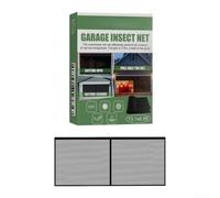 Heavy Duty Garage Door Screen 2x4m Retractable Fly Curtain for Patio Workshop - Self Sealing Hands Free Barrier Black