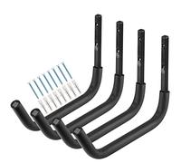 Heavy Duty Garage Indoor Kayak Storage Hooks, 38.8 CM Wall Mounted Hanger, 2 Pairs Canoe Storage Utility Racks for Paddle Board, Ladder, Surfboard, Snowboard (38.8CM)