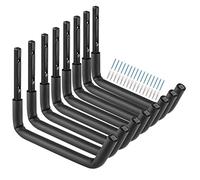 Heavy Duty Garage Storage Ladder Hooks with 30.5 CM Jumbo Arm, 8 Pack Wall Mounted Storage Hanger Utility Organizer for Bicycle, Folding Chairs, Bike and Garden Tools