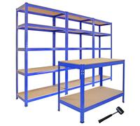 3 T-Rax Steel Racking Garage Shelv 5 Tier Shelves Racks Bays Workbench | DIY
