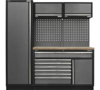 Heavy-Duty Garage Storage System With Pressed Wood Worktop - 1960 X 460 X 2000mm