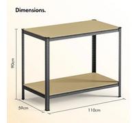 Heavy Duty Garage Workbench With Storage, 600Kg Capacity