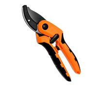 Heavy-Duty Garden Anvil Secateurs - Precision Pruning Shears with Ergonomic Non-Slip Handle, Hardened Steel Blade, and Safety Lock - Ideal for Dry Wood and Tough Stems