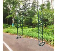 Heavy Duty Garden Arch 230 270 cm Metal Pergola Trellis for Climbing Plants & Vines Weather Resistant with 2 PCS Base Green W220xH270xD40cm