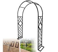 Heavy Duty Garden Arch Durable Black Rose Arbor for Climbing Plants Easy Assembly Outdoor Garden Decoration 180x230cm Perfect for Roses and Vines