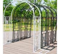 Heavy Duty Garden Arch Metal Rose Trellis for Climbing Plants Rustproof Entrances Decoration