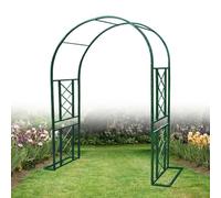 Heavy Duty Garden Arch Pergola - Weather Resistant Wedding Arbor & Trellis for Climbing Plants, Backyard & Lawn Decorations, Black Metal - 55" W x 90.5" H