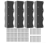 Heavy Duty Garden Bed Corner Brackets Set with Double Row Screw Holes Metal Support Connectors for Outdoor Planting Box(4pcs)