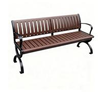 Heavy-Duty Garden Bench with Backrest - Comfortable Metal Seat for Yard, Lawn, Balcony, and Backyard
