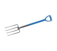 Heavy Duty Garden Border Digging Fork 4 Prong Steel Lightweight D Handle
