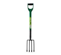 Heavy Duty Garden Border Digging Fork Gardening Hand Tool Carbon Steel 4 Tooth For Planting Weed Removal