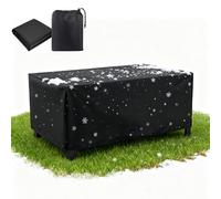 Heavy Duty Garden Furniture Cover Waterproof 160x62x72cm/LxWxH 600D Oxford Fabric Outdoor Patio Furniture Covers for Rattan Garden Table Chair Sofa Windproof Anti-UV Black