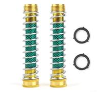 Heavy Duty Garden Hose Extension Adapter 2 Pack with Spiral Hose Protector for Enhanced Durability and Usage