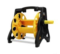 Heavy-Duty Garden Hose Reel for Outdoor Use - Wall-Mountable Water Storage Rack with -Open Design, for Easy Assembly & Tool- Installation, 32.5(Yellow)