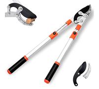 Heavy Duty Garden Loppers, Lightweight and Extendable Tree Pruner with Long Handles, 60mm Cutting Capacity, Telescopic Design, Includes Spare Blade