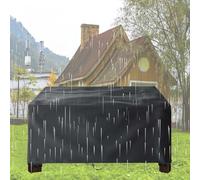 Heavy Duty Garden Lounge Cover - 330x170x50 cm Waterproof 420D Oxford Protective Tarpaulin for Outdoor Furniture -Black Garden Cover