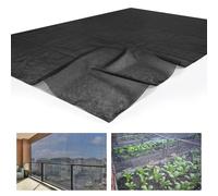 Heavy Duty Garden Netting Mesh - 3 x 6 m Black PP Fine Mesh Garden Net with 33% Shade, Cuttable and Reusable Insect Bird and Butterfly Barrier for Raised Beds and Greenhouse