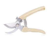 Heavy Duty Garden Secateurs, Secateurs Pruning Scissors with Safety Locking Device, Gardening Pruning Shears, Bypass Pruners for Flowers Fruits Gardening Plants Branches(Ivory White)