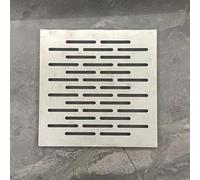 Heavy-Duty Garden Trench Drain Cover with FrameConcrete Catch Basin Grate for Deck Patio Yard Square Sewer Grate Garage Floor Drainage Channel (10x10cm/3.9x3.9 in)